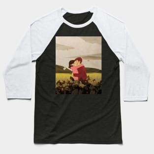 Couple in a Strawberry Field Baseball T-Shirt